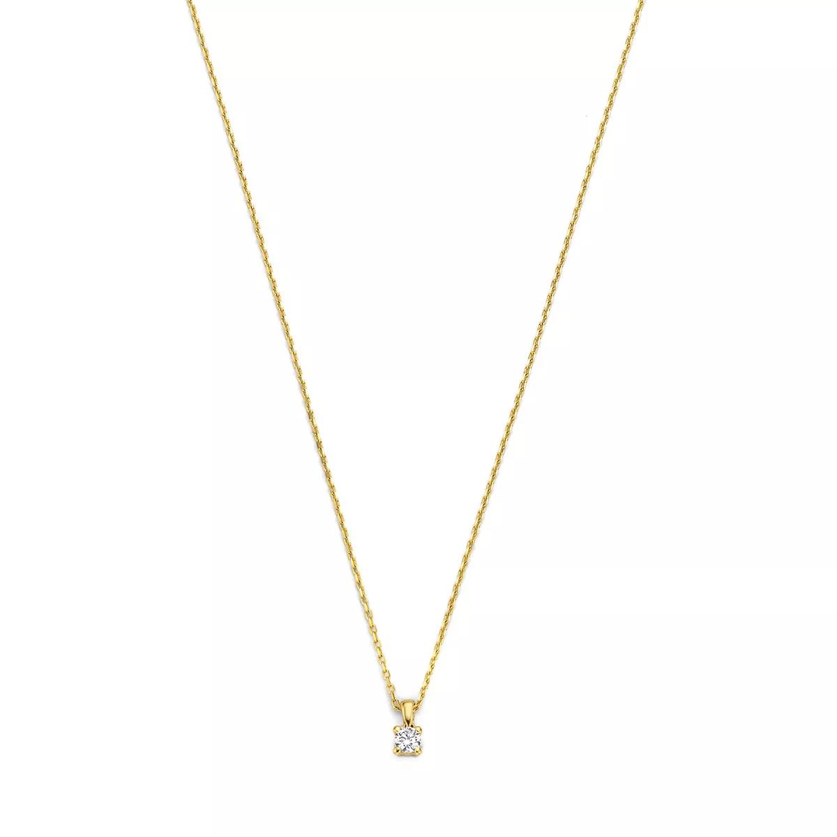 Isabel Bernard Halskette - De la Paix Christine 14 karat necklace  diamond 0 - Gr. unisize - in Gold - für Damen