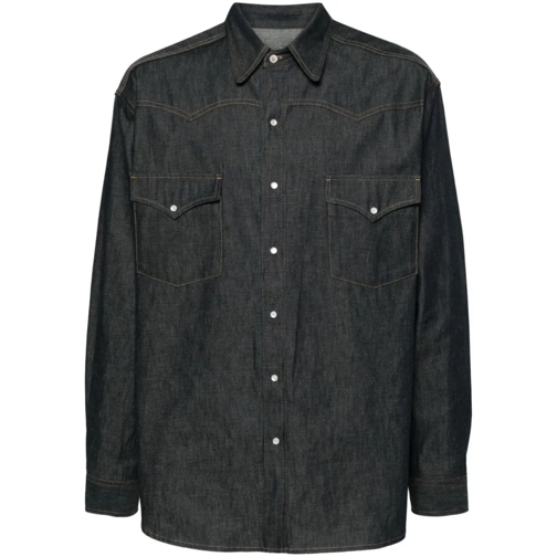 Maison Margiela Shirts Indigo Blue Denim Cotton Shirt Blue