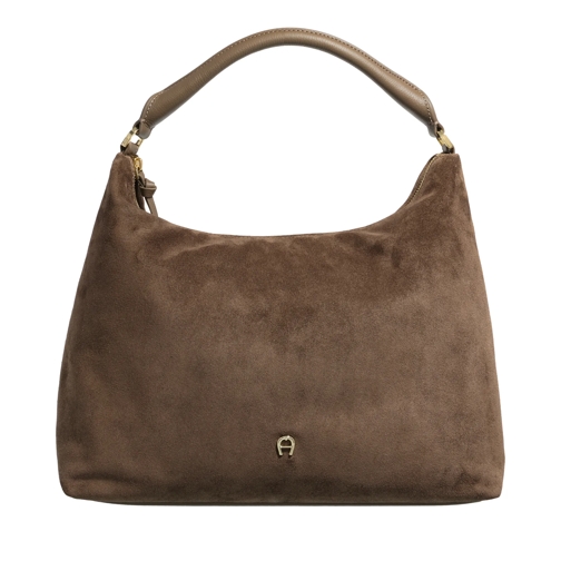 AIGNER Zita Coal Brown Hobo Bag