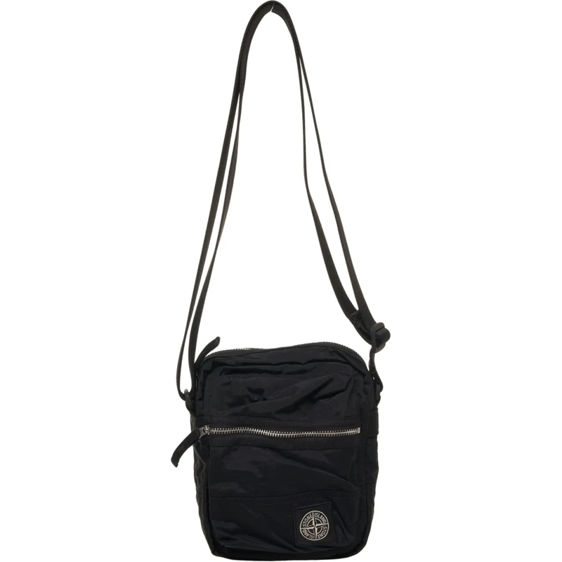 Stone Island Crossbody Bag Crossbody bag with logo schwarz
