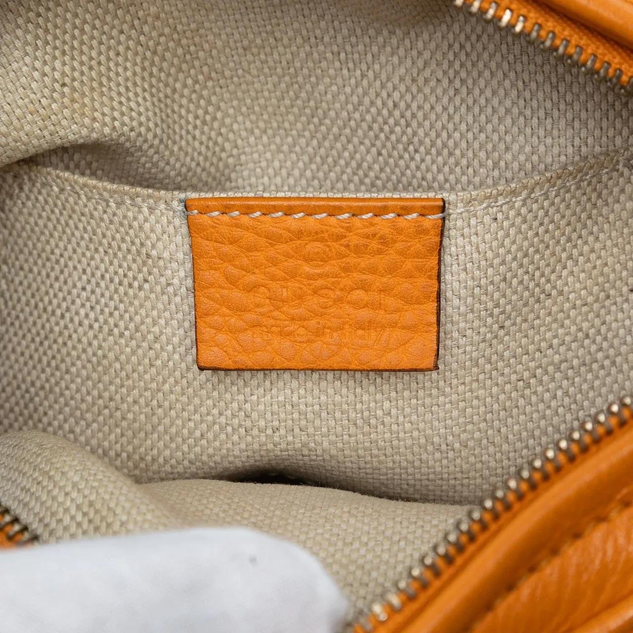 Thumbnail - Gucci Hobo Bags - Mini Pebbled Calfskin Soho Chain Crossbody - Gr. unisize - in Orange - für Damen