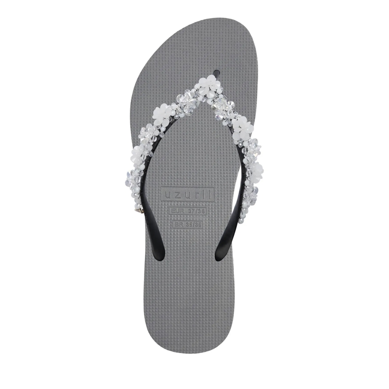 UZURII Flip Flops Zehentrenner Precious Bloom White silber(Image 3)