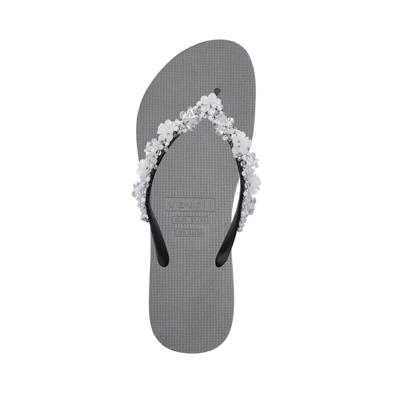 UZURII Flip Flops Zehentrenner Precious Bloom White silber(Image 3)