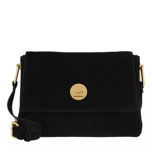 Coccinelle Handbag Suede Leather Noir/Noir Crossbody Bag
