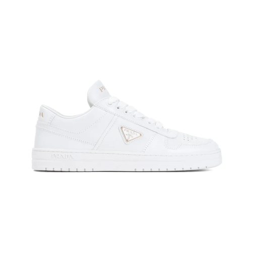 Prada sneaker basse White Calf Leather Lace-Up Shoes White