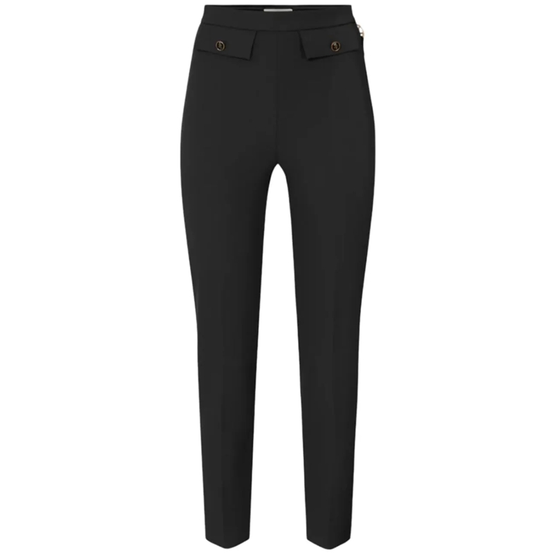 Elisabetta Franchi  Cropped Tailored Trousers Black