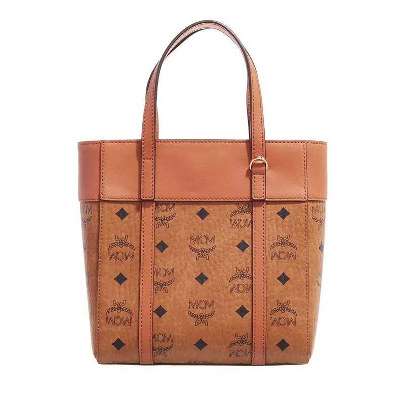 MCM Tote Aren Shopper Small Cognac