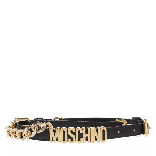 Moschino Belt with Logo Black Chain Belt