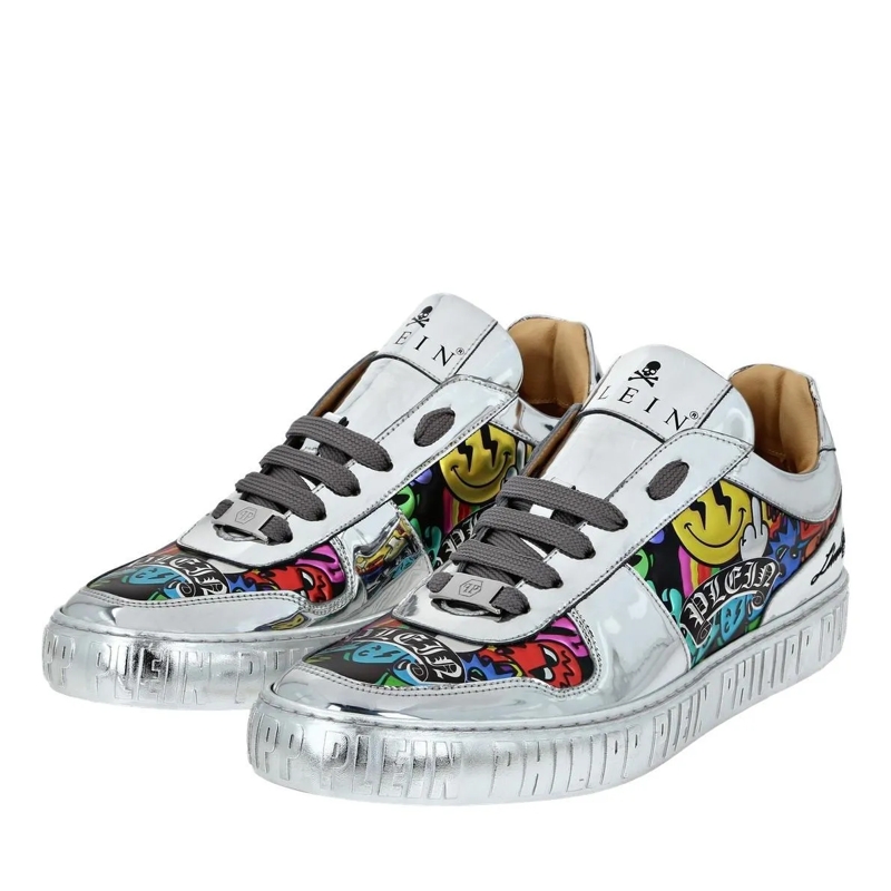 Philipp Plein Low-Top-Sneaker Sneaker Smile silber