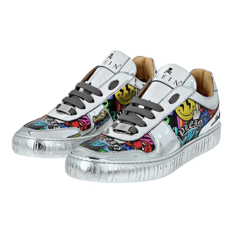 Philipp Plein Low-Top-Sneaker Sneaker Smile silber