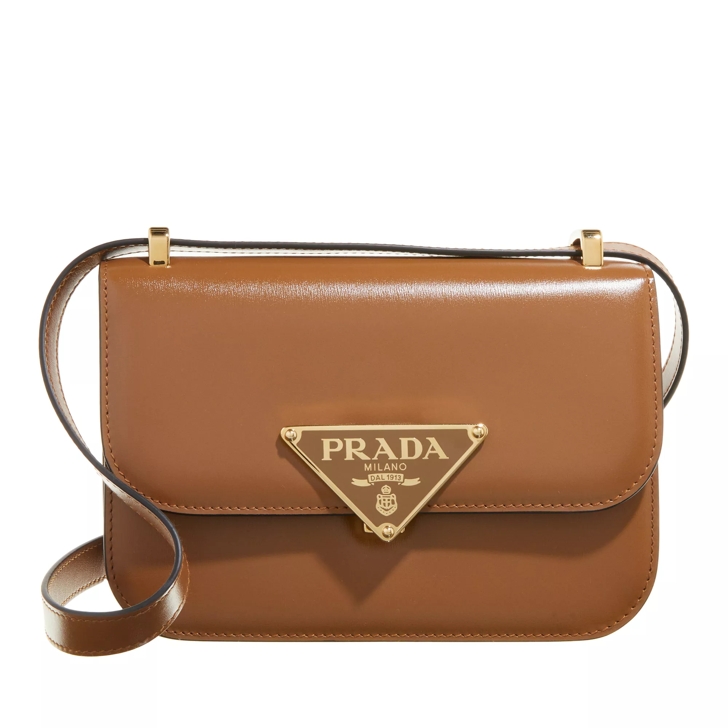 Prada logo plaque shoulder bag hotsell