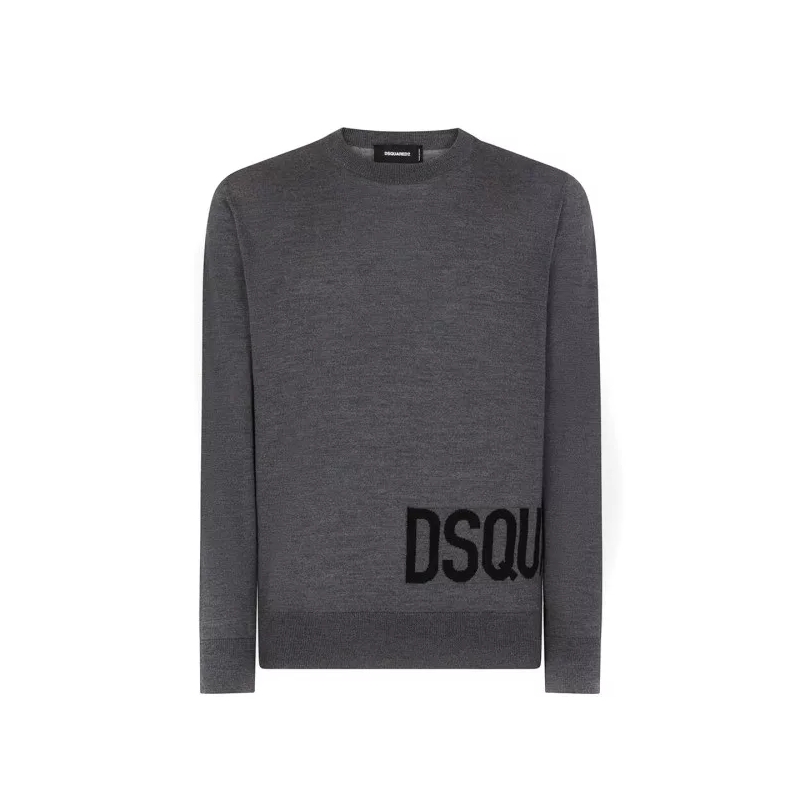 Dsquared2  Grey Wool Sweater Grey