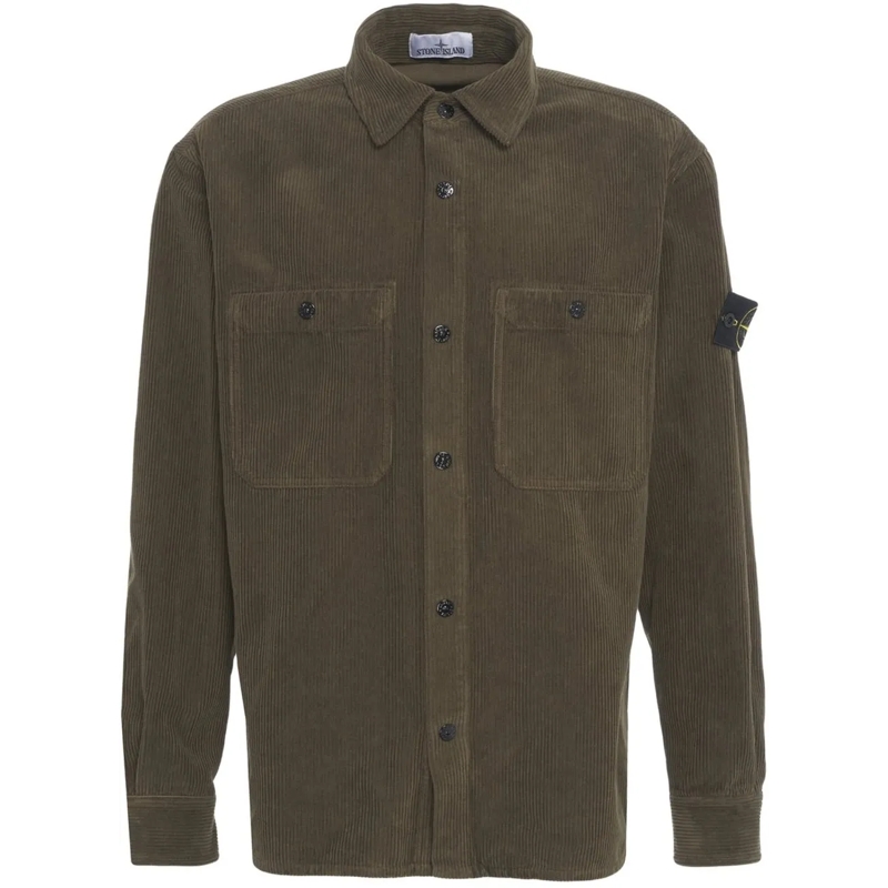 Stone Island T-shirt Corduroy Overshirt grün