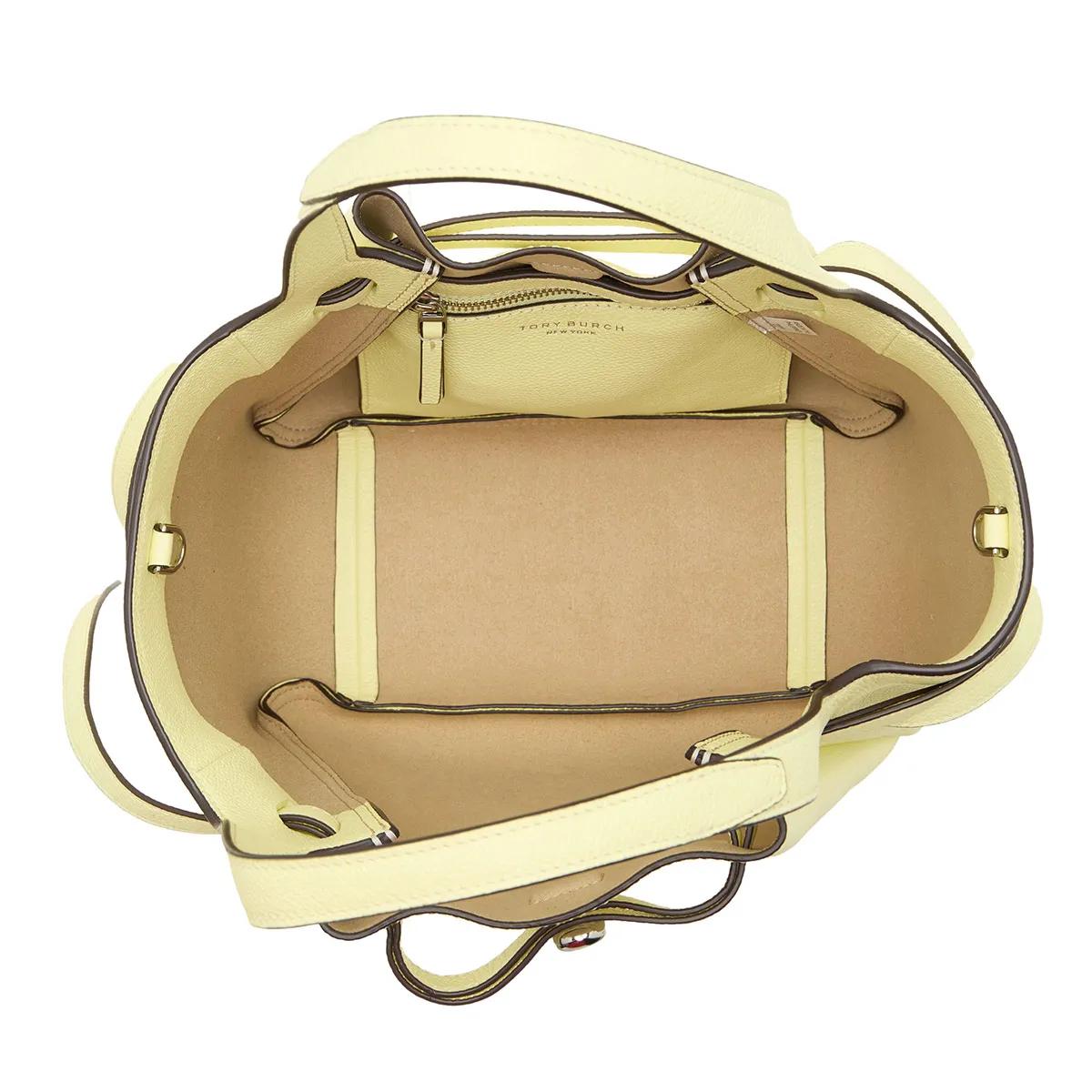 TORY BURCH Satchels Romy Pebbled Satchel in geel