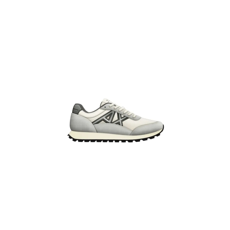 Armani Exchange Lage-top sneaker Streamlined Sneaker With Textured Sole And Brandin Grey