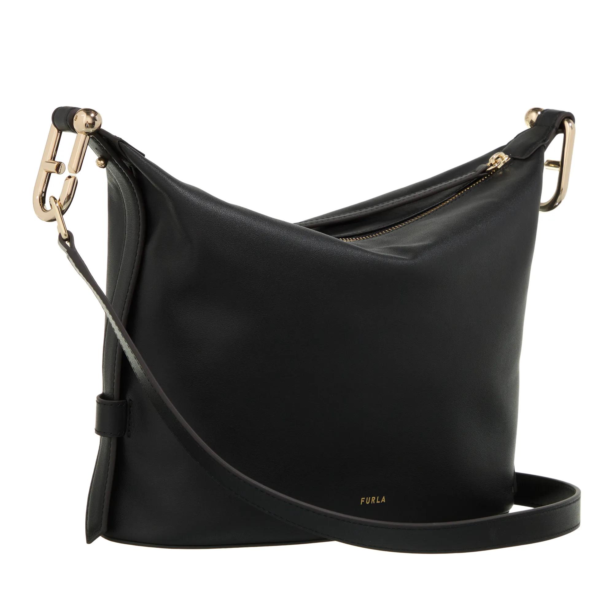 Furla Hobo bags Nuvola M Hobo in zwart