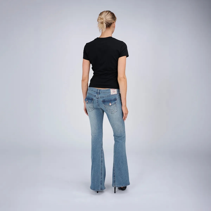 True Religion Jeans - Low Rise Jeans- Modell: JOEY- Drehbein- Gedre blau(Image 4)