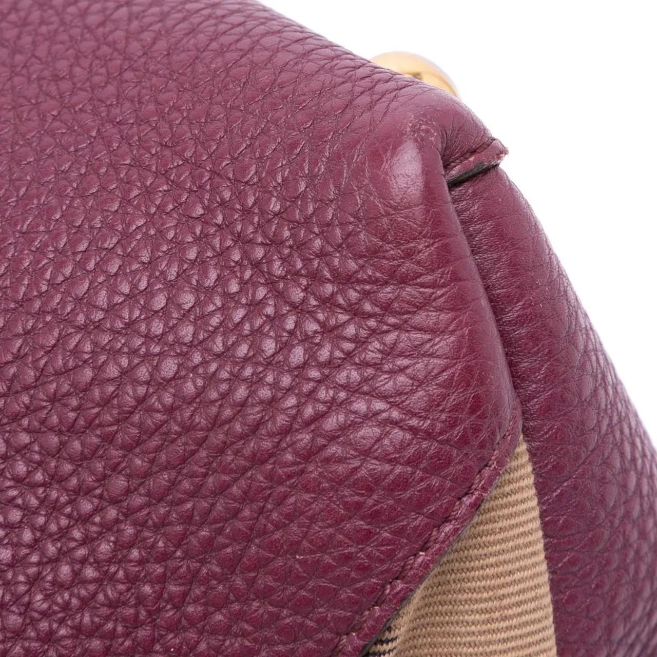 Thumbnail - Burberry Hobo Bags - 2012-2024 Medium Leather and House Check Banner Sa - Gr. unisize - in Orange - für Damen
