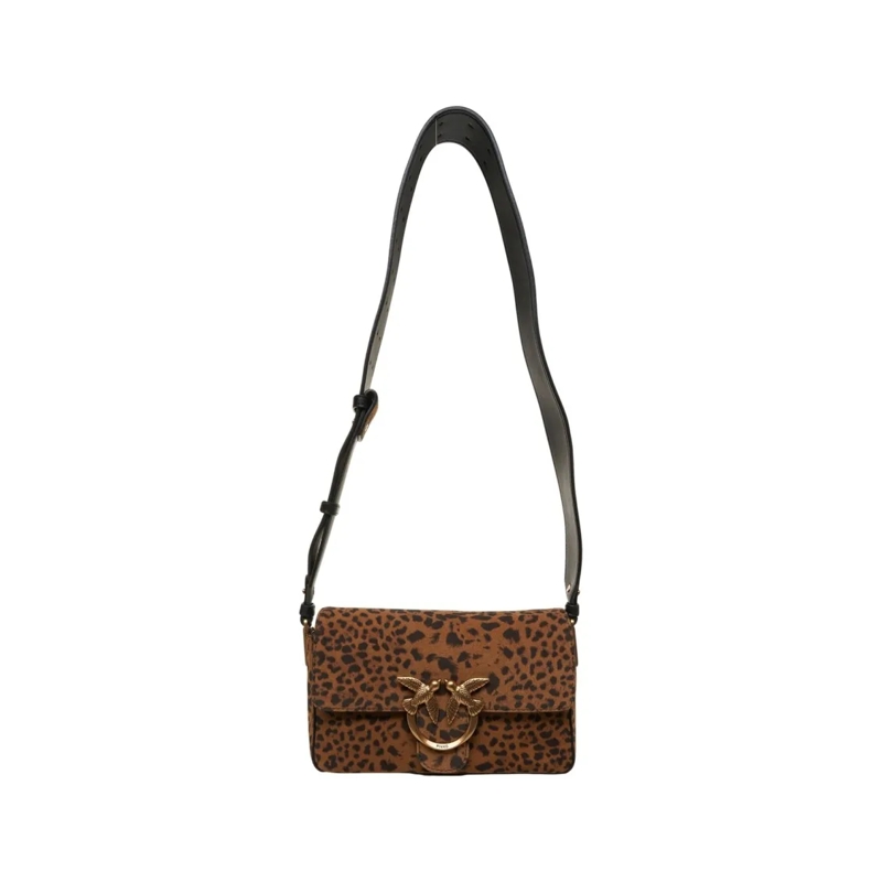 Pinko Sac à bandoulière Slouchy Animal Print Crossbody Bag Red