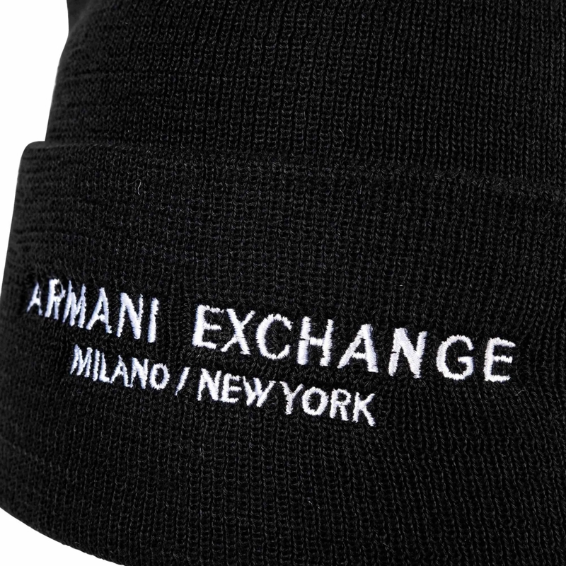 Armani Exchange Mütze Cappello Beanie schwarz(Image 3)
