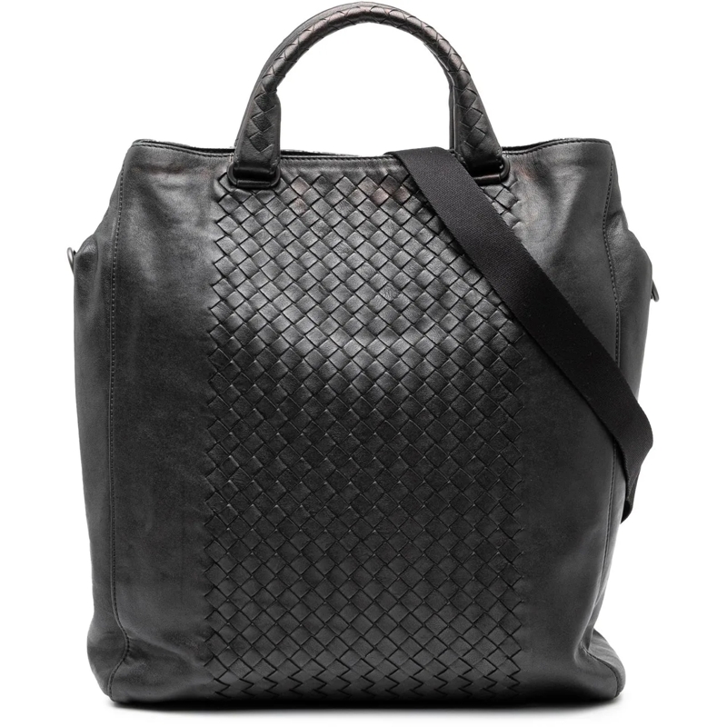 Bottega Veneta Sac à bandoulière Nappa Intrecciato Vertical Convertible Satchel schwarz