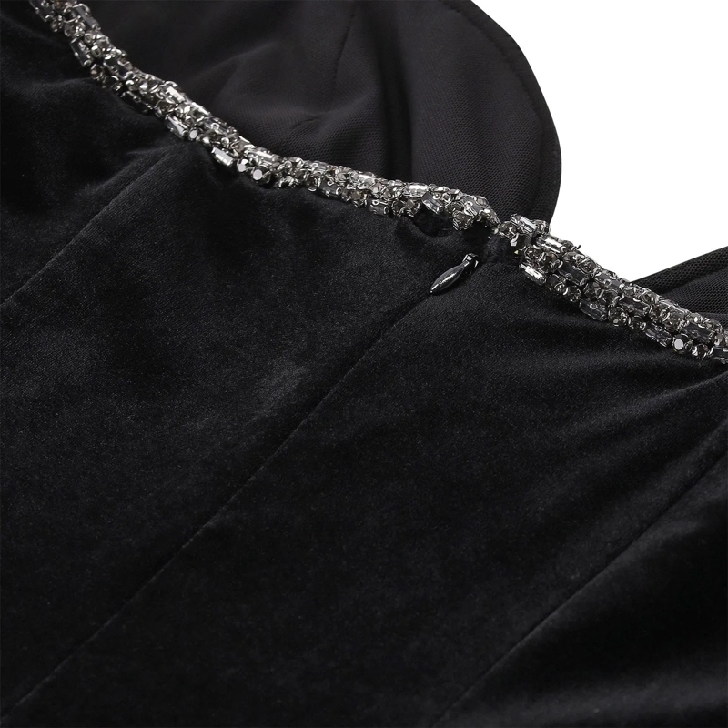 Self Portrait Maxikleid Maxikleid Black Velvet schwarz(Image 5)