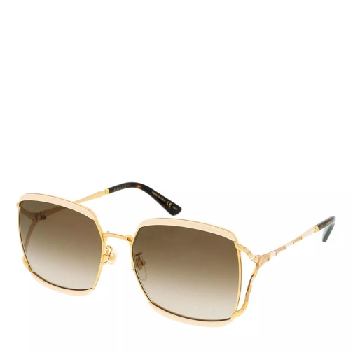Gucci GG0593SK 59 Ivory/Gold/Brown Sonnenbrille