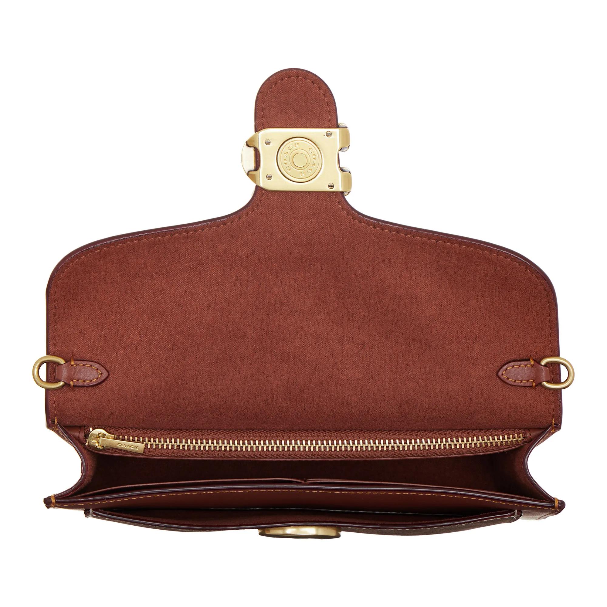 Coach Clutches Coated Canvas Signature Tabby Chain Clutch in bruin