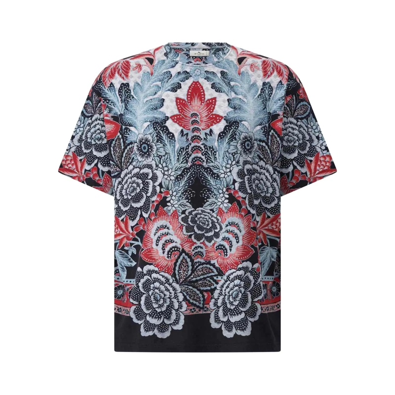 Etro T-shirt T-Shirt mit Paisley-Muster Blau