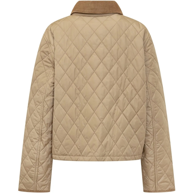 Burberry Veste de transition Giacca Trapuntata con Colletto in Velluto beige(Image 2)