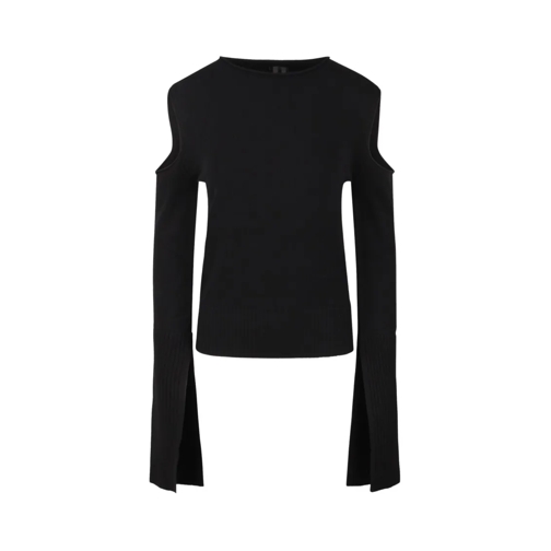 Rick Owens Blusen Cape Sleeve Knit Top Black