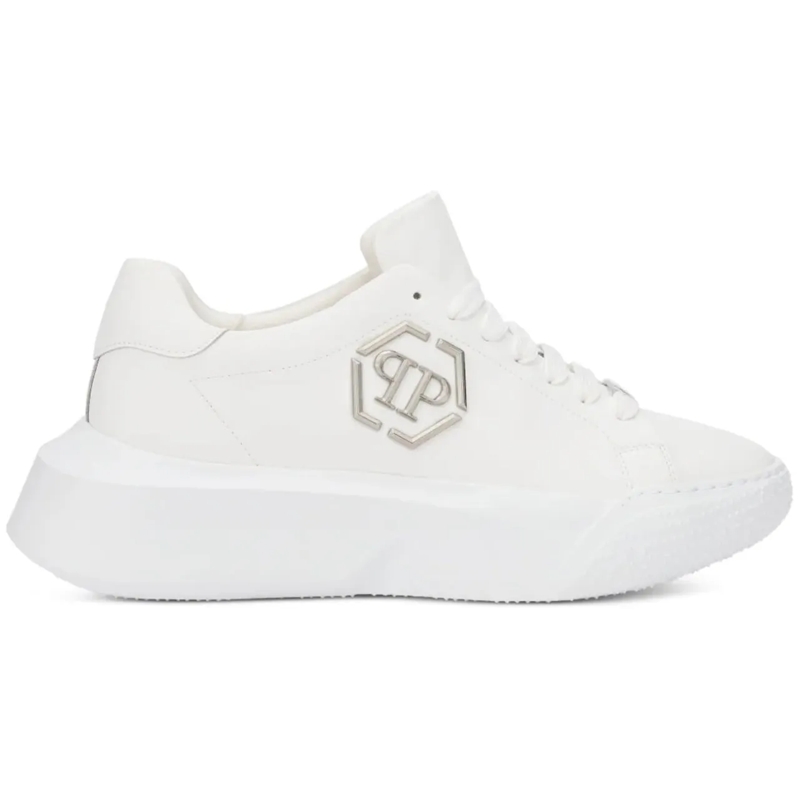 Philipp Plein Low-Top-Sneaker Godzilla Hexagon Logo Chunky Sneakers weiß