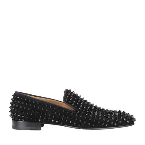 Christian Louboutin Loafer Black Pointed Toe Studded Loafers Black