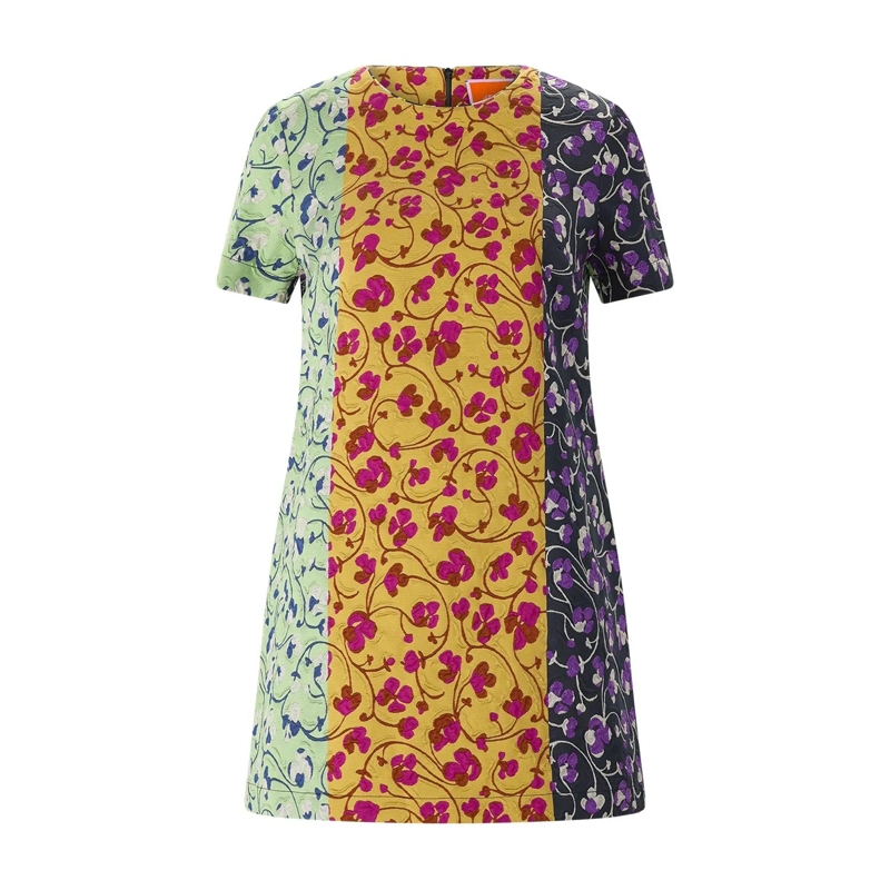 LaDoubleJ Minikleid Minikleid mit Muster mehrfarbig