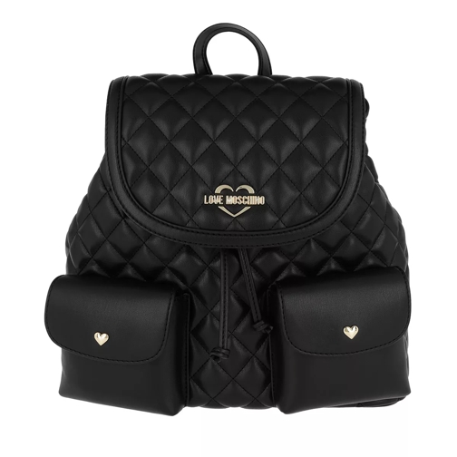 Love Moschino Quilted Nappa Backpack 2 Oro/Nero Backpack