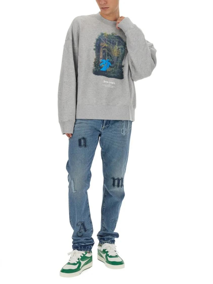スウェット・トレーナー Palm Angels Hunting In The Forest Sweatshirt Palm Angels Black Palms & Skull Sweatshirt – Zoo Fashions
