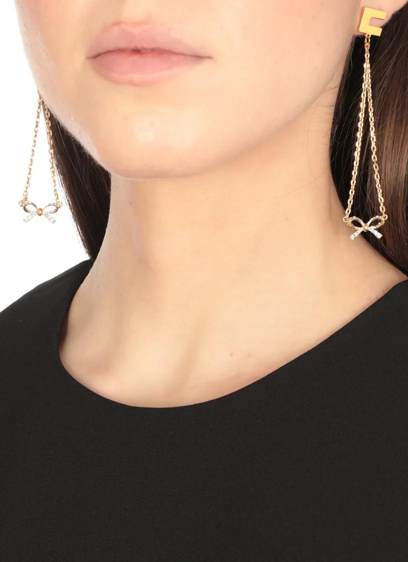 Thumbnail - Elisabetta Franchi Ohrringe - Earrings With Bow - Gr. unisize - in Gold - für Damen