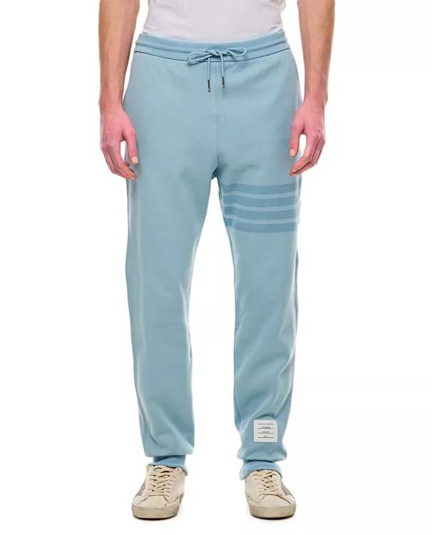 Thom Browne - Classic 4 Bar Stripe Cotton Sweatpants - Größe 4 - blue