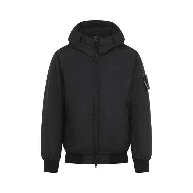 Stone Island - Black Polyamide Padded Jacket - Größe M - schwarz