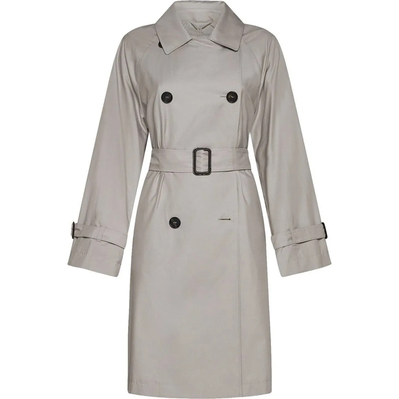 Max Mara Overgangsjas Max Mara The Cube Blend Cotton Trench Coat beige