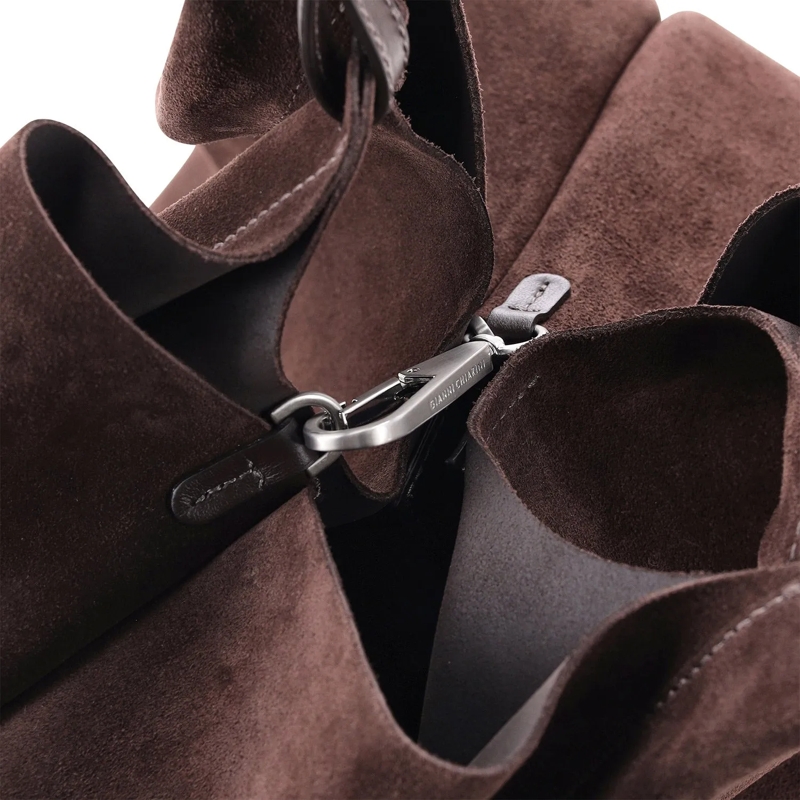 Gianni Chiarini Sac à bandoulière Tasche Dua aus Veloursleder braun(Image 6)