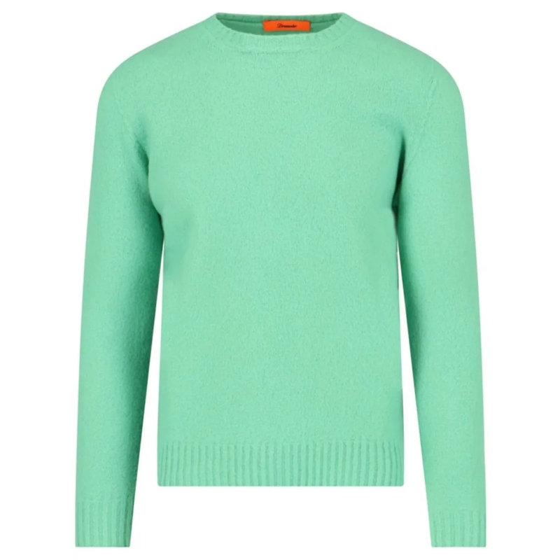 Drumohr Pull Mint Green Wool Crew Neck Sweater Green