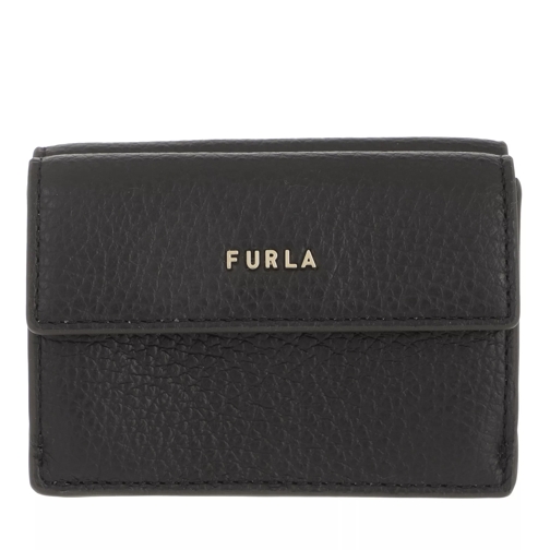 Furla Babylon S Compact Wallet Nero Tvåveckad plånbok