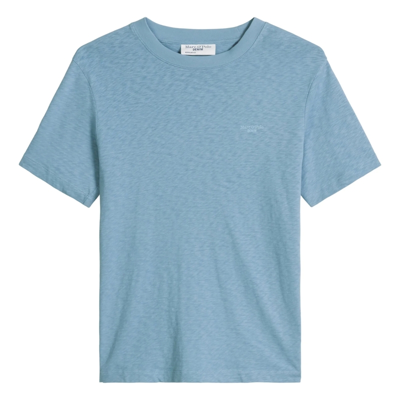 Marc O´Polo Hemd T-Shirt, SSL, Logo Print, Reg 1er Pack hellblau