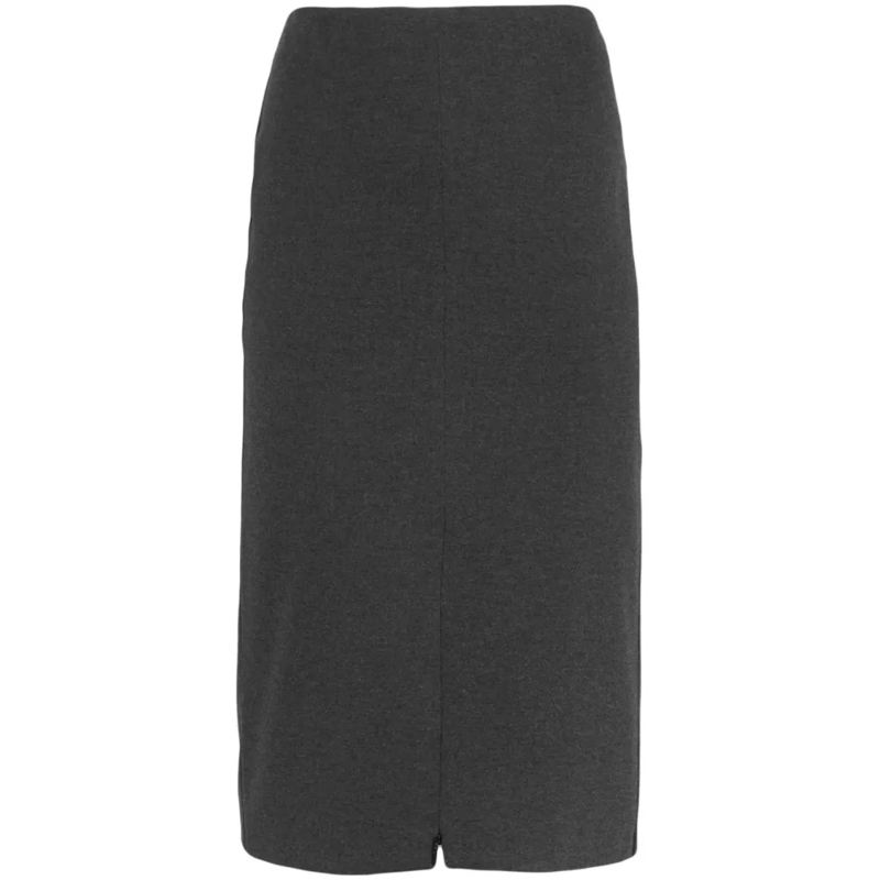 Pinko Grey Midi Skirt With Subtle Back Slit Grey | Midirok