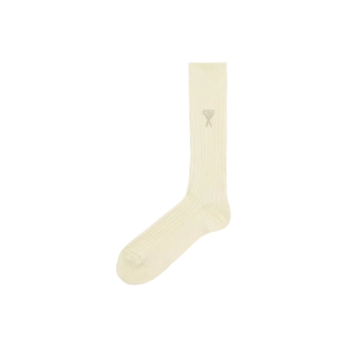 AMI Paris Socken mit gesticktem Logo off white off white 