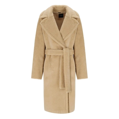 Max Mara  Emmy Beige Belted Teddy Coat Brown