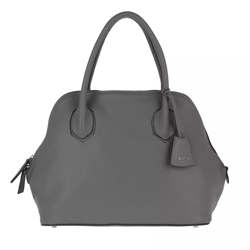 Abro Adria Leather Satchel Bag Large 1 Dark Grey/White Satchel