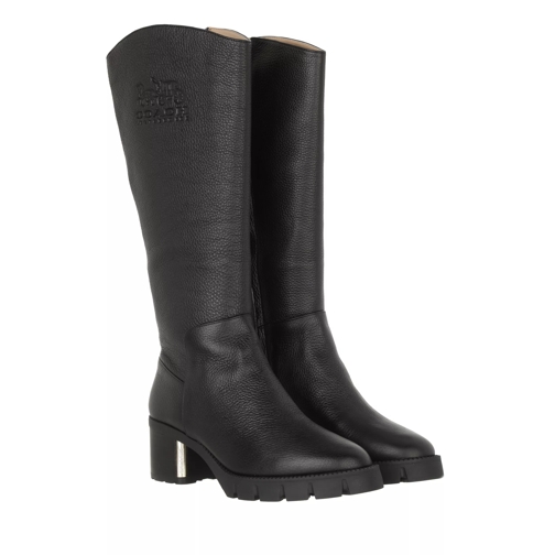 Coach Cindy Leather Boot Black Botte