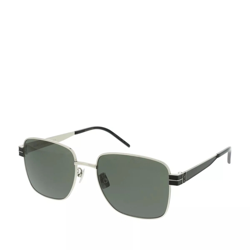 Saint Laurent SL M55-002 57 Sunglasses Silver-Black-Grey Sunglasses